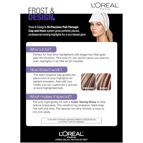 L'Oreal Paris Frost and Design Cap Hair Highlights For Long Hair, H85 Champagne, 1 kit thumbnail 3