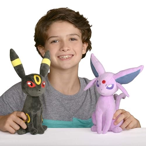 Pokemon Espeon and Umbreon Plush 2-Pack - Two 8-Inch Soft Plush with Authentic Details thumbnail 2