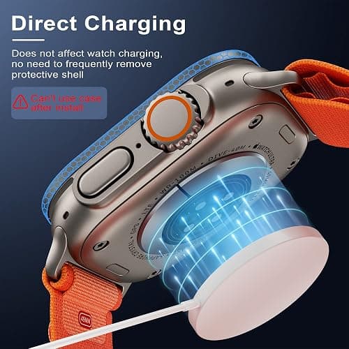WSKEN for Apple Watch Ultra 3/Ultra 2/Ultra Screen Protector 49mm,9H Tempered Glass + Titanium Alloy Frame, [Keep Original] [Touch Sensitive] Lightweight Protective Glass Film for iwatch Ultra 3/2/1 thumbnail 4