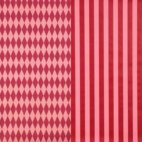 RUSPEPA Reversible Wrapping Paper Roll for Girls, Mini Roll, Red and Pink Stripes and Diamond Pattern, Holiday Gift Wrap for Christmas, Valentine's Day, Merry Market Gifts, 17 Inches x 16.4 Feet thumbnail 8