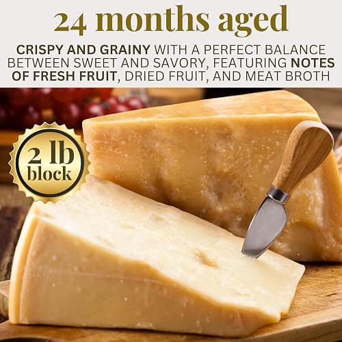 Parmesan Cheese Block 2 lb (approx.), Parmigiano Reggiano Cheese Top Grade-Italian Cheese DOP, Latteria Soresina, Imported from Italy thumbnail 5
