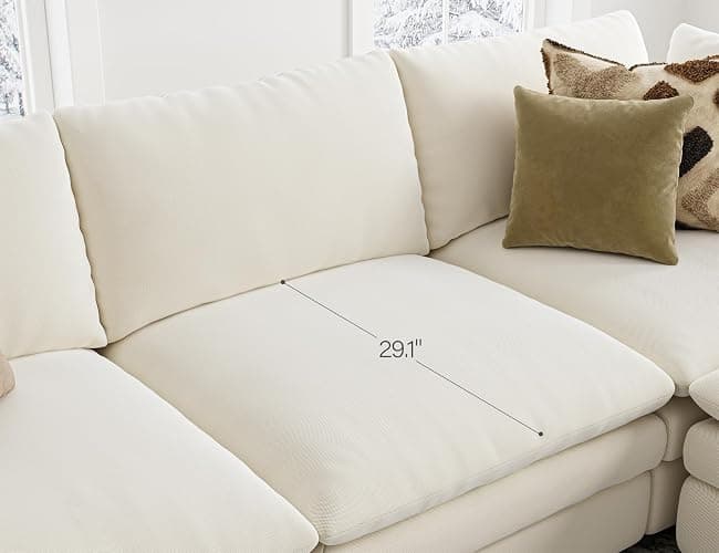 Txtin's Cloud Couches for Living Room L Shaped Sectional Couch with Ottoman Deep Plush 4 Seats Sofa Modern Sofa for Apartment thumbnail 4