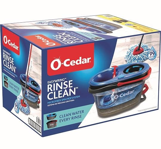 O-Cedar RinseClean Spin Mop & Bucket System + 1 Extra Mop Head | Clean with Clean Water | Removes 99% of Bacteria thumbnail 3