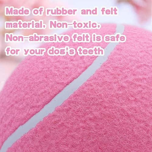 Banfeng Big Tennis Ball for Dogs, Giant Dog Tennis Ball Toy Large Outdoor Sports Gift for Small Medium Large Dog (Pink, 9.5 inch) thumbnail 4