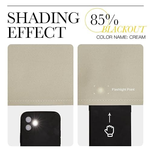 NICETOWN Cream Thermal Insulated Curtains for Bedroom 42" x 63" 2 Panels | Grommet Room Darkening Draperies Panels for Window Treatments, Light Blocking Noise Reducing Living Room Home Decor thumbnail 4