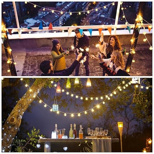 JMEXSUSS 100 LED Connectable Globe String Lights Indoor Bedroom, 33ft Warm White Christmas Lights Plug in with Remote, 8 Mode Hanging Fairy Lights Outdoor for Room Classroom Party Tree Christmas Decor thumbnail 9