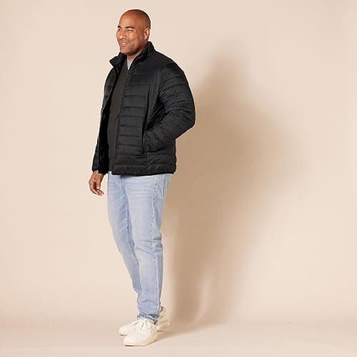 Amazon Essentials Mens Packable Lightweight Water-Resistant Puffer Jacket (Available in Big & Tall) thumbnail 8