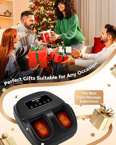 Foot Massager Machine with Heat, Shiatsu Foot Massager with Cordless Remote, 2026 Upgraded Deep Kneading, for Plantar Fasciitis, Neuropathy, Birthday Gifts for Women Mom Men Dad, Up to Foot Size 14 thumbnail 9