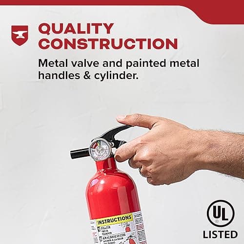 Kidde FA110 Multi Purpose Fire Extinguisher 1A10BC, 1 Pack, red - 1 Pack thumbnail 3