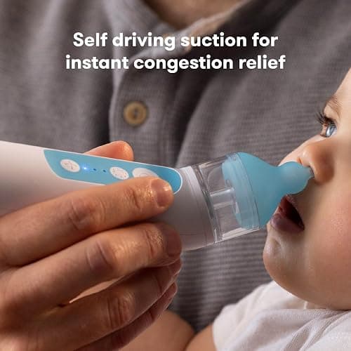 Frida Baby Electric NoseFrida Nasal Aspirator for Baby & Toddler, Essential | Nose Sucker for Congestion & Allergy Relief, Upgraded with 3 Suction Levels, 2 Silicone Tips, USB thumbnail 3
