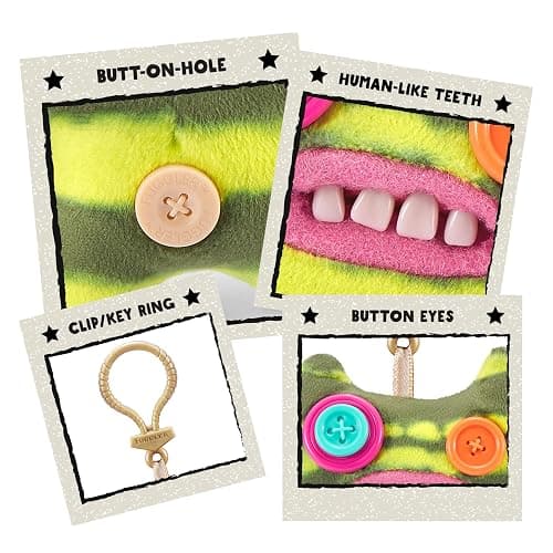 Fuggler Key Rings Series 3 by ZURU Funny Ugly Monster, Plush, Collectible, Toy (3 Pack) thumbnail 5
