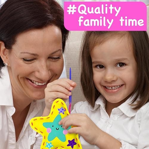 EZCRA Unicorn Sewing Kit for Kids Ages 4-8, 4 Easy Projects, No-Mess Learn-to-Sew Arts & Crafts with Felt Stickers for Beginners thumbnail 6