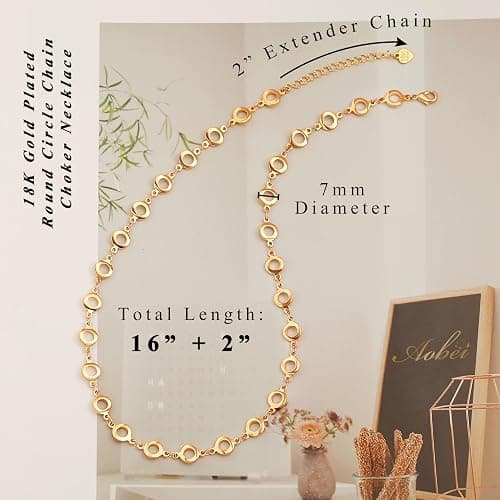 Aobei Pearl 18K Gold Plated Paperclip Chain Choker Satellite Chain Freshwater Cultured Biwa Pearl Pendant Necklace Dainty Jewelry for Women thumbnail 4