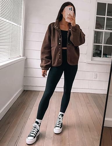 Aoang Womens Winter Coats Casual Lapel Long Sleeve Fleece Faux Fur Jacket thumbnail 5