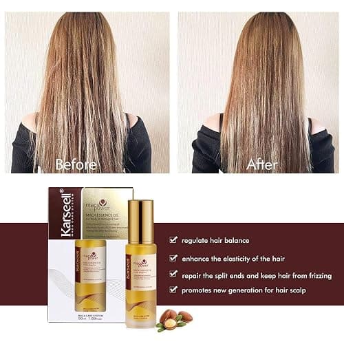 Karseell Collagen Hair Treatment Deep Repair Conditioning All Hair Types 16.90 oz 500ml + Argan Oil Hair Serum for Dry Damaged Hair 50ml thumbnail 9