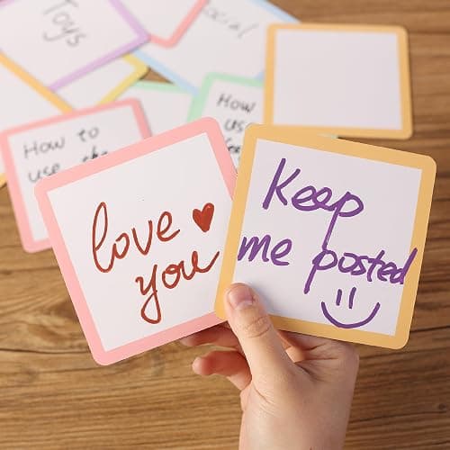 Mr. Pen- Dry Erase Magnets, 4”x4”, 24 Pack, Colorful Dry Erase Magnetic Labels thumbnail 6