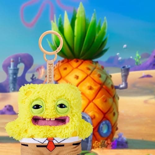 Fuggler Spongebob 5-inch Licensed Keyring Assortment 5 Pack by ZURU – Funny Ugly Monster Stuffed Animal with Human-Like Teeth, Collectible Bag Charm for Kids, Tweens, Teens, Adults thumbnail 2