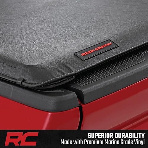 Rough Country Soft Roll Up Truck Bed Tonneau Cover for Toyota Tacoma (2024-2025) - Fits 5' (60") Bed, Weather-Resistant Roll Up Bed Cover thumbnail 3