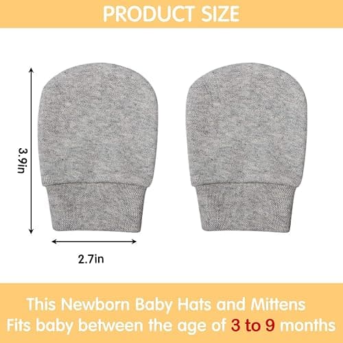 Geyoga 6 Pairs Newborn Baby Mittens No Scratch Gloves Infant Toddler Anti Scratch Essentials Unisex for 3-9 Months Girls Boys thumbnail 3