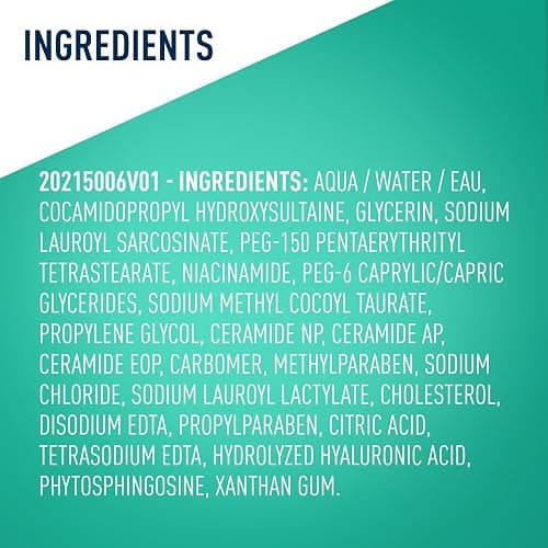 CeraVe Foaming Facial Cleanser, Daily Face Wash for Oily Skin, Hyaluronic Acid + Ceramides + Niacinamide, Fragrance Free, Non-Drying Oil Control Face Wash, 16 Fluid Ounces thumbnail 8
