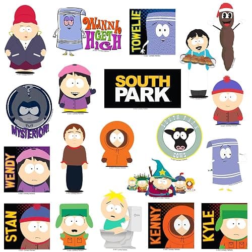 South Park Officially Licensed Sticker Pack – Die Cut Large Deluxe Vinyl Stickers Variety Pack for Laptop, Water Bottle, Scrapbooking & Indoor/Outdoor Use – Set of 100 thumbnail 4