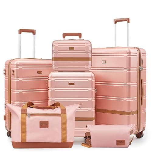 NEISIA Luggage Sets, Suitcase with Spinner Wheels, PC+ABS Hardshell Travel Luggage Set with TSA Locks,Lightweight Rolling Luggage，Carry on suitcase with YKK Zippers - Image 1