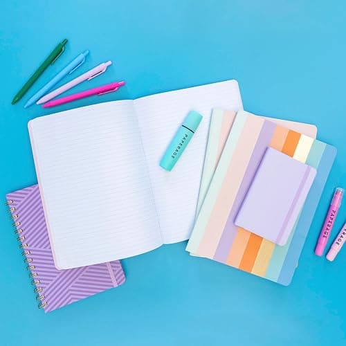 PAPERAGE 3-Pack Composition Notebook Journals, 140 Pages, 3 Unique Decorative Covers with College Ruled Lined Paper, (Pastel Rainbow Gold Foil), 7.5 in x 10 in – Notebooks for School, Office, or Home - 3 - Pastel Rainbow thumbnail 8