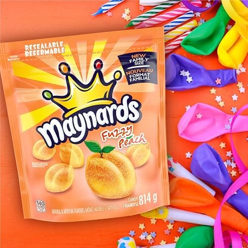 Maynards Fuzzy Peach Candy, Gummy Candy, Bulk Candy, Family Size, 814 g thumbnail 7