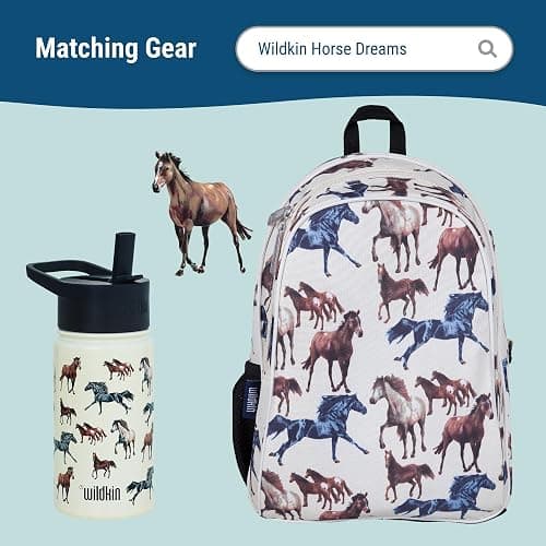 Wildkin Kids Overnighter Duffel Bag – Carry-On Size, Ideal for School & Sleepovers – Horse Dreams thumbnail 7