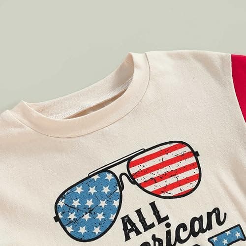 Ayalinggo 4th of July Baby Outfit Boy Girl My First Fourth of July Bubble Romper Oversized Onesie Toddler USA Clothes thumbnail 2