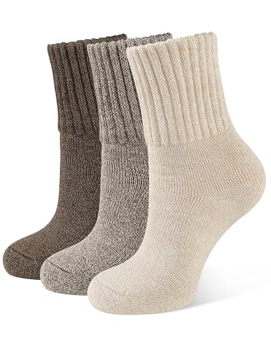 CLOSEMATE Womens Thick Full Cushioned Thermal Warm Boot Socks for Winter 3 Pairs - Image 1
