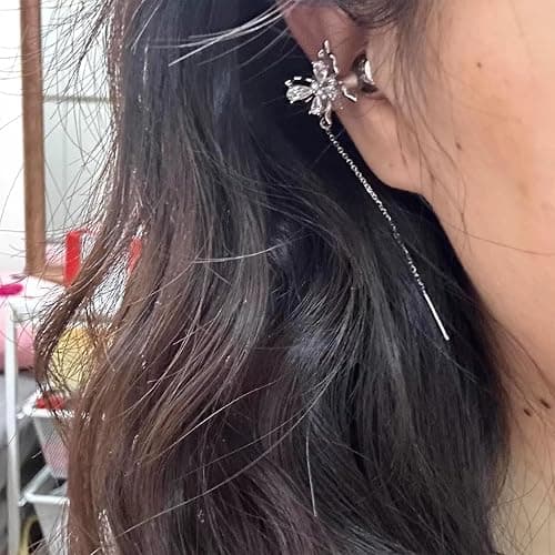 Butterfly Rhinestone for Clip on Earbuds Open Ear Accessories, Elegant Zirconia Decorative Earphone Accessories, Removable Exquisite DIY Decoration (Butterfly) thumbnail 5