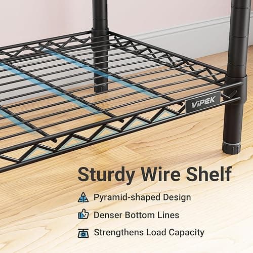 VIPEK R3C Rolling Clothes Rack with Cover Portable Closet for Hanging Clothes, Heavy Duty Garment Rack Clothing Racks with Wheels& Hanging Rod, Black Racks with Grey Upgraded Polyester Cover thumbnail 9