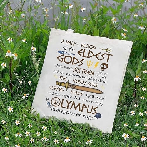 G2TUP Heroes of Olympus Shoulder Bag Book Lover Inspired Gift Riptide Sword Tote Bag Movie Merch thumbnail 7