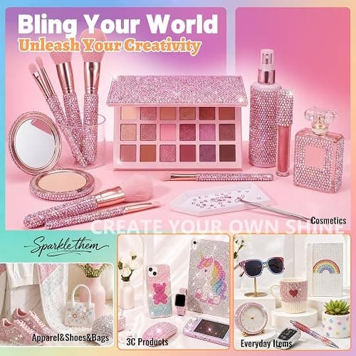 OCARDI 40,000+ Pcs Resin Jelly Rhinestones Bedazzling Kit,3mm Flatback Rhinestones (26 Colors+4X Ex-Silver) with Dual-Head Pen & 3 Pcs B7000 Glue, All-in-One Bedazzler Kit for DIY Arts & Crafts Gifts thumbnail 4