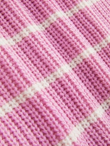 CIDER Women’s Cropped Striped Sweater Long Sleeve Crew Neck Trendy Pullover Tops thumbnail 4