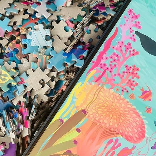 Elena Essex Puzzles for Adults 1000 Pieces - Ocean Deep | Jigsaw Puzzles 1000 Pieces for Adults | Colorful Cool Whale Shark Coral Reef Puzzle | jigsaws Size 20 x 28 inches thumbnail 9