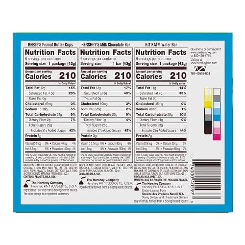 HERSHEY'S, KIT KAT and REESE'S Assorted Milk Chocolate Candy Variety Box, 27.3 oz (18 Count) thumbnail 2