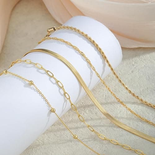BERISO Gold Bracelets for Women, Elegant Adjustable 14K Gold Plated Bracelet for Women, Trendy Minimalist Dainty Gold Bracelet for Everyday Wear thumbnail 5