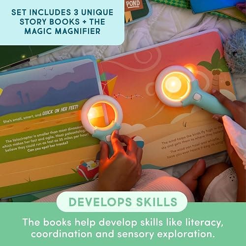 Glo Pals Light-Up Library - Light-Up Kids Books 3-Pack with 1 Magic Magnifier - Interactive Children's Books Alex, Blair & Pippa Stories - Book Sets for Kids Light-Up Learning - Early Reader Books thumbnail 7