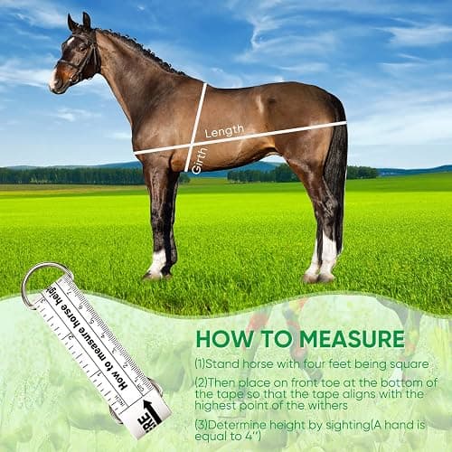 Konohan Horse Measuring Tape for Height and Weight Multifunctional Horse Weight Tape Portable PVC Weight Measure for Horses, 8.2 Feet Long thumbnail 6