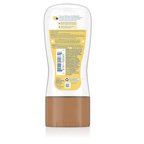 Johnson's Baby Oil Gel, Moisturizing Baby Massage Mineral Oil Enriched with Shea & Cocoa Butter, Dry Skin Relief for Babies, Kids & Adults, Nourishing & Gentle on Delicate Skin, 6.5 fl. oz thumbnail 4