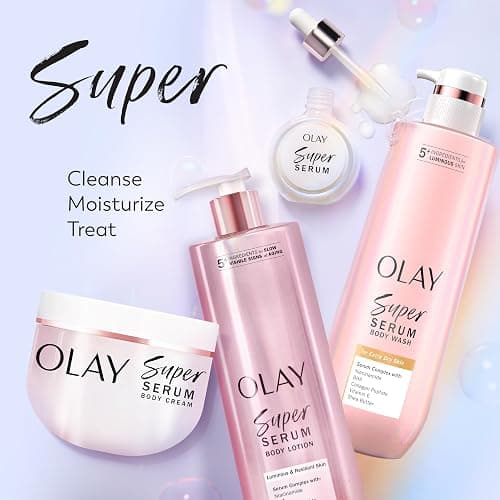 Olay Super Serum Body Wash for Extra Dry Skin, 24hr Long Lasting Rich Hydration, 5+ Ingredient Complex for Bright, Even, Firm, & Luminous Skin, with Collagen Peptide, Vitamin C & Shea Butter, 20 fl oz thumbnail 4