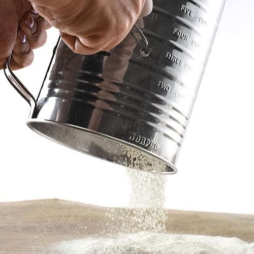 Norpro 5-Cup Stainless Steel Crank Flour Sifter thumbnail 5