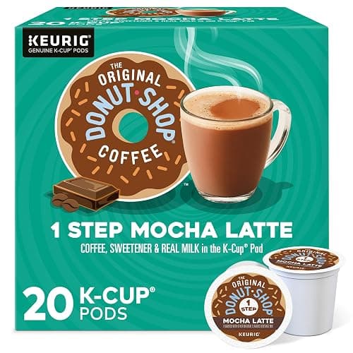 The Original Donut Shop Mocha One-Step Latte, Single Serve Coffee K-Cup Pod, Flavored Coffee, 20 Count - Image 1