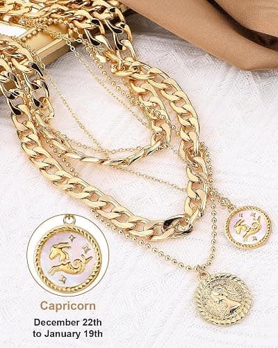 MJartoria Layered Necklaces for Women Trendy Retro Coin Pendant Necklace Dainty Chunky Chain Choker Necklaces for Jewelry Birthday Gifts thumbnail 4