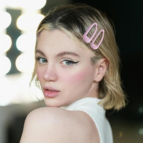 Cptots Small Hair Barrettes For Women No Slip Metal Snap Clips For Thin And Fine Hair,Matte Light Pink,20 PCS,1.97 x 0.5 Inch. thumbnail 5