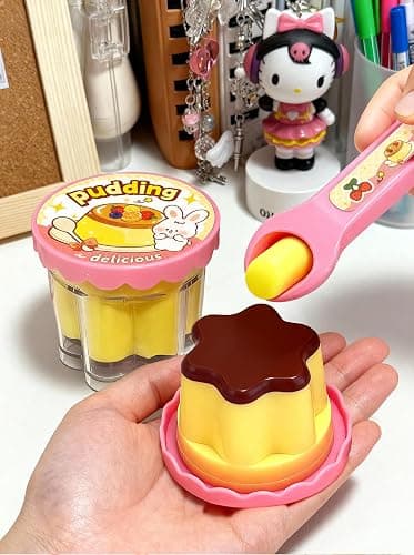 Food Toys Pudding Feeding Toys Doll Toy Foods Set for Toddlers 3 4 5 6 Pudding Toy with Spoon Perfect for Doll Role Play for 3 4 5 6 7 Year Old Girls with Spoon（1 Pieces） thumbnail 5