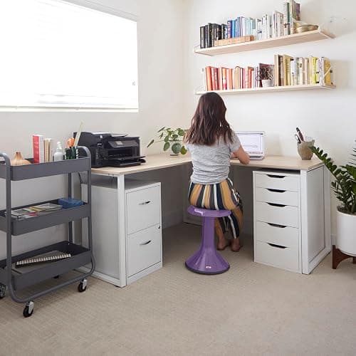 ECR4Kids ACE Active Core Engagement Wobble Stool, 18-Inch Seat Height, Flexible Seating, Eggplant | Durable plastic, GREENGUARD Gold Certified, 13 years +, 220 lb capacity, fully assembled, flexible seating for classroom use thumbnail 9