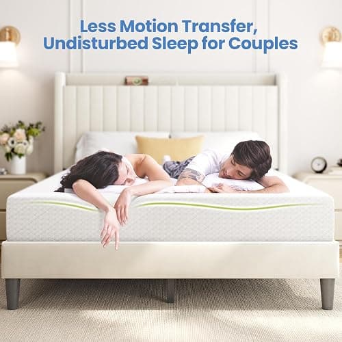 Yaheetech 8 Inch Full Size Mattress 3 Foam Layer Cooling Gel Memory Foam Mattresses, Green Tea for Fresher Sleep, Medium Firm, No Fiberglass, CertiPUR-US Certified, Full Mattress in a Box thumbnail 7